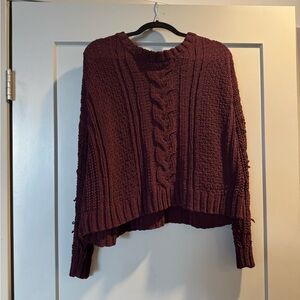Aeropostale Burgandy chunky knit Sweater size XL